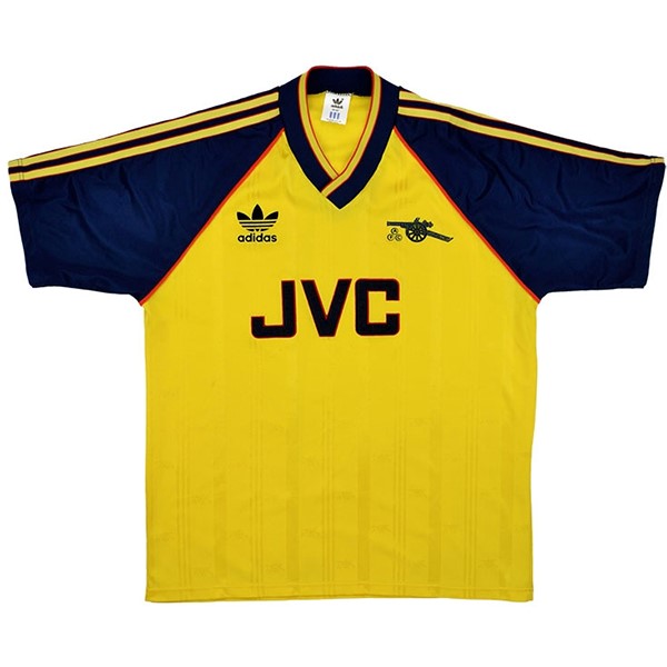 Thailande Maillot Football Arsenal Exterieur Retro 1988 1991 Jaune